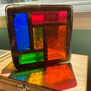 Vintage acrylic rainbow napkin holder